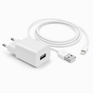 Încărcător Telefon și Tabletă 35W Fast Charge, Power Delivery, Quick Charge, USB-A <font color="red">+ </font> Cablu de date/incarcare OEM compatibil Apple, Lightning - USB A, 2m, alb